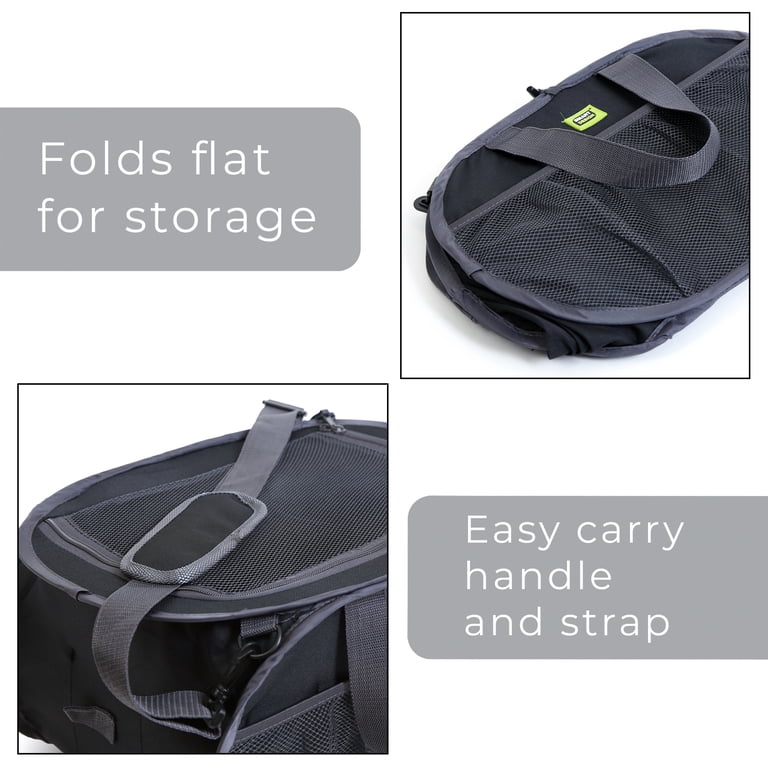 Smart Design Pop Up Compact Tote Organizer Bag with Shoulder Strap