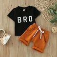 thumbnail image 2 of Baby Clothes Boy Toddler Kids Shorts Clothing Set Spring Summer Cotton Elastic Printed Sleeveless Sports 12 18 24 Month 3T 4T 5T Sleepwear Outfits T-shirt Tops+Shorts School Wear Two Pieces, 2 of 6
