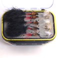 thumbnail image 4 of 30 unidades de señuelos de pesca con mosca con cabeza de material acero, paquete de moscas , equipo de pesca con mosca de trucha Sharpla Moscas de pesca con mosca Cebo, 4 of 8