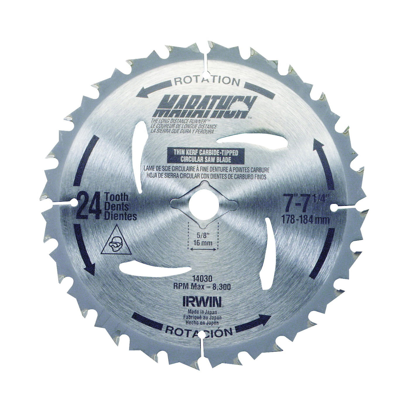 Irwin Marathon 14030 Carbide Circular Saw Blade 7-1/4" Blade Dia 2-Pk 