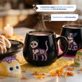 thumbnail image 3 of Juego de 4 Tazas de Café y Té de Cerámica 500 ml Color Negro Chefmaker Mictla para Halloween y Día de Muertos, 3 of 7
