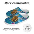thumbnail image 6 of Daiia Little Sea Turtles Print Women’s Fuzzy Slippers Memory Foam Lightweight House Shoes Cozy Loafer Flannel House Shoes-40/41, 6 of 7