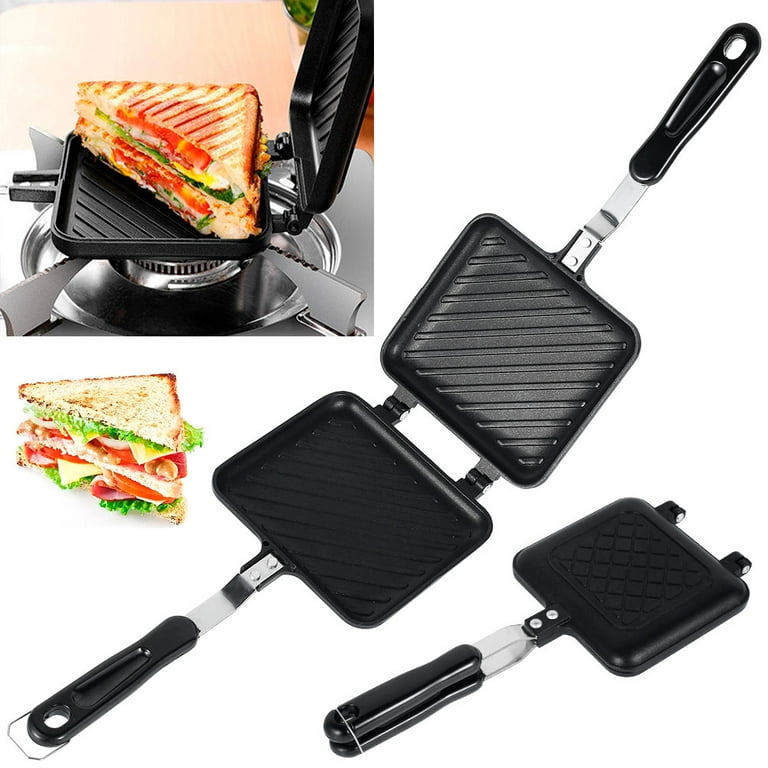 Ztoo Toastie Maker Non-Stick Stovetop with Heat-Resistant Handles, Double Sided Multifunction Stovetop Toastie Maker for Home Outdoors Camping, Adult