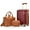 Red, variant on Joyway 3-Piece Carry-On Luggage Set with Swivel TSA Lock and Leather Carry Bag