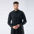 thumbnail image 4 of Lawung 2024 Smart Thobe - Premium Suit Fabric - Black AAR2404, 4 of 9