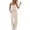 P-579 Beige, variant on Purple Adjustable Straight Leg Plain Long Leg Casual Pants for Women Fall Summer Spandex Long Overalls Pants Catsuit Womens 2026 Clothes Trendy Country Concert S