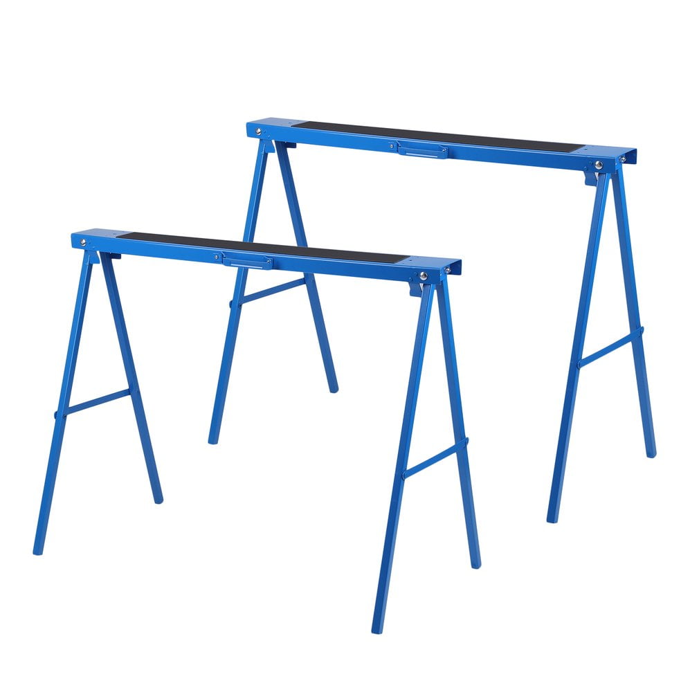 SL-T001 2 PCS Telescopic Workbench Folding Saw Horse Adjustable Steel Sawhorse by