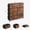 Rustic Brown Wood Grain Print, variant on GALAXHERO 10-Drawer Fabric Dresser, Sturdy Metal Frame Organizer Unit with Side Pockets and Hooks for Bedroom, Living Room, Hallway, Black