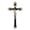 Jc-7003-e, variant on Golden Brown Epoxy Wall Cross Crucifix with Gold Toned Floral Details, Religious Home Decor, 10 Inch