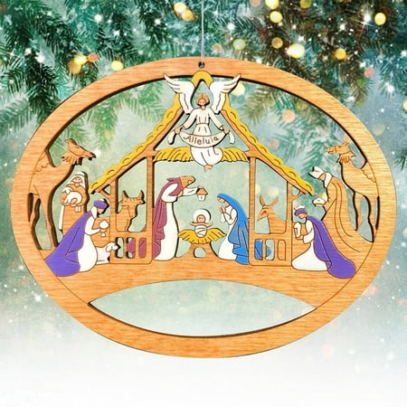 

Fjofpr Fall Decorations for Home Christmas Decorations Of The Birth Of Jesus Hollow Christmas Tree Pendant