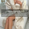 thumbnail image 6 of VNKIDY Women Sleepwear Summer Loose Fit Robes Long Knit Lightweight Bathrobe Soft Solid Color V Neck Long Sleeve Sleepwear Fashionable Pjs, 6 of 6