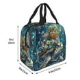 thumbnail image 3 of Lsque Colorful Plant Turtle Pattern Lunch Bag Women/Men Insulated Lunch Box,Small Leakproof Cooler Food Lunch Containers Reusable High Capacity Lunch Tote Bags, 3 of 6