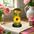 thumbnail image 5 of PATLOLLAV Sunflower Gifts for Women, Sunflowers Artificial Flowers in Glass Dome with LED Strip, Birthday Gifts for Mom & Grandma, Sunflower Decor on Mother's Day, Christmas, Valentine's Day&nbsp;, 5 of 6