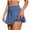 Blue, variant on Womens Athletic Skort High Waist Tennis Skirts with Shorts Butterfly Ruffle Skirts with Pockets Ruffle Tennis Skirts Flowy Double Layered Dance Skirts