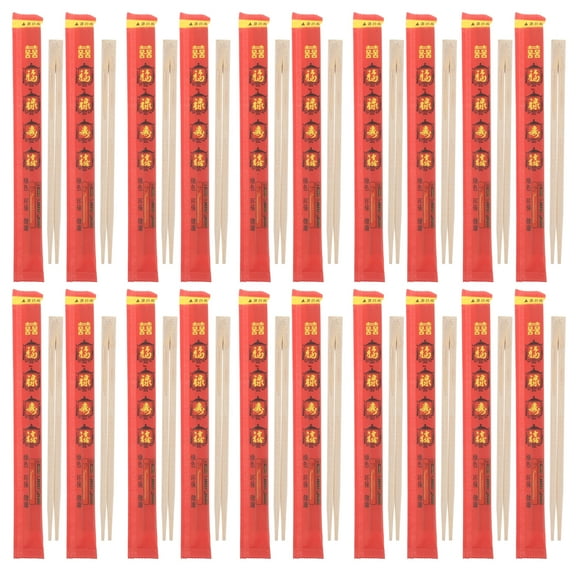 38 Pairs Wedding Banquet Bamboo Chopsticks for Kids Child Red