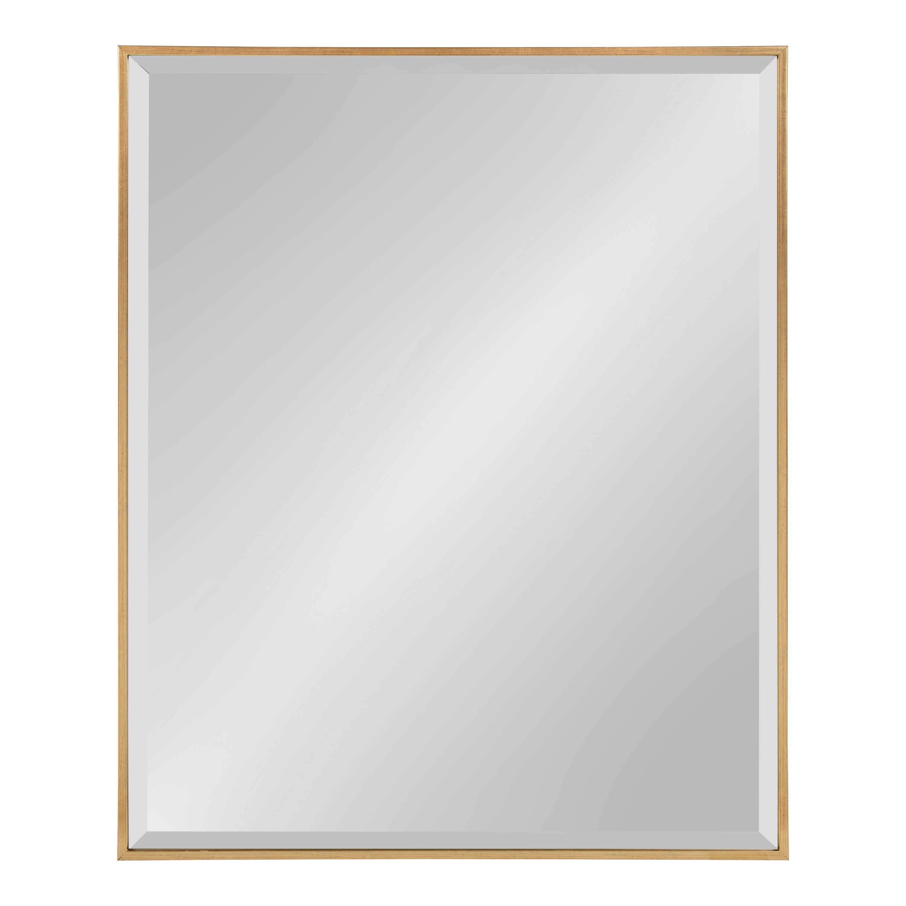 Kate and Laurel Rhodes Large Framed Decorative Rectangle Wall Mirror, 22.75x28.75 Gold