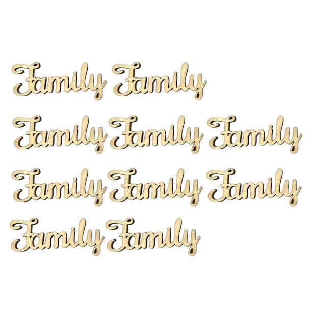 10pcs Adornos de de Forma FAMILY Accesorios utilizar para y Manualidades Creativo