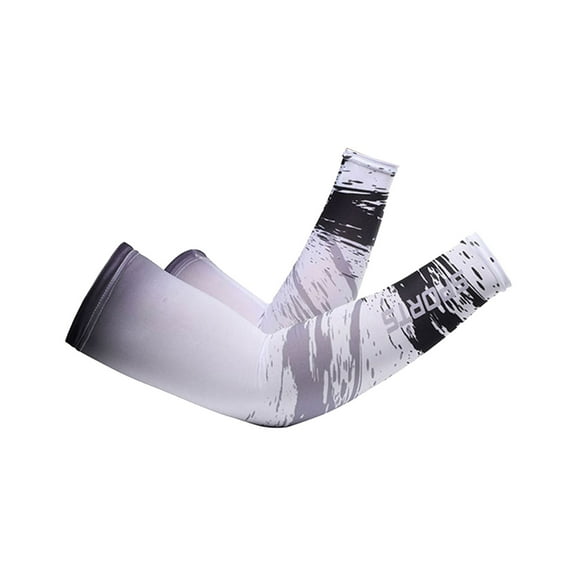 Clearance! Baberdicy Men and Women Summer Outdoor Sunscreen Sports Ice Sleeve Arm Guard Detachable Sleeves Black