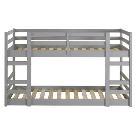 Twin/Twin Solid Wood Bunk Bed - Grey