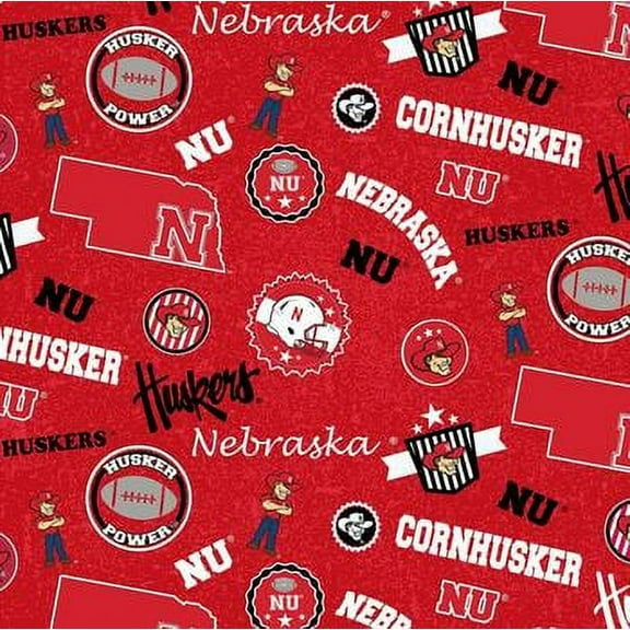 Nebraska Ne-1208 Home State 100% Cotton Quilting Fabric, By The Yard