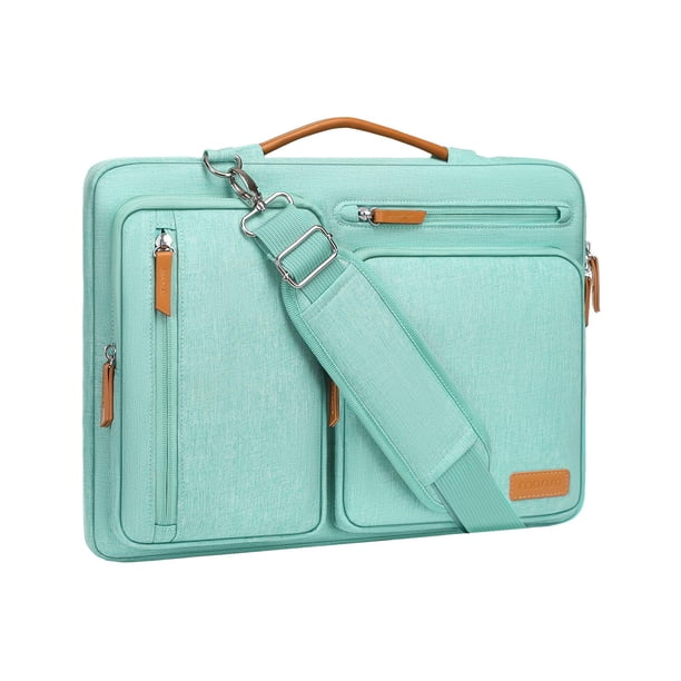 Bolsa de hombro para portátil MOSISO 360 Protective de 15 a 15-15,6 pulgadas, color verde aguamarina