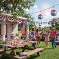thumbnail image 4 of Ohmyroo Patriotic Gradient Mirror Ball Hanging Decor 20 cm, 4 of 6