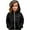 #~Black1876, variant on Girls Zip Up Hoodie Cute Heart Print Fleece Soft Hooded Sweatshirt Jacket, Sizes 3-12