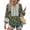 Army Green White Flower, variant on Women Boho Babydoll Tops Spring Summer Casual V Neck Peplum Long Sleeve Blouses Flowy Shirts Beach Vacation Clothes