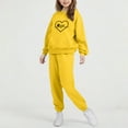 thumbnail image 6 of NAISIBABY Girls Hoodie and Sweatpants Set 8T, Long Sleeve Pullover Sweatshirt with Jogger Pants Fall Winter Casual Outfit 2-Piece Yellow, 6 of 6