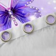 thumbnail image 4 of Manfei Chic Butterflies Black Out Curtains,Wild Cheetah Print Curtains Pack of 2 (42x63 Each),Purple White Bedroom Curtains For Girls Teens,Ultra Soft Home Decor, 4 of 6