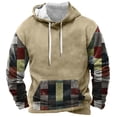 thumbnail image 2 of Men’s Sweatshirts Long Sleeve Pullover Patchwork Printed Hoodie Casual Drawstring Hoody Top, 2 of 5