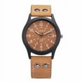 thumbnail image 4 of Vintage Classic Men's Waterproof Date Leather Strap Sport Quartz Army Watch Watches for Men Weather Watches for Men Men's Work Watch Wa-412 Watch Boys Brew Watches Wind up Wrist Watches Timer Watch, 4 of 5