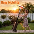 thumbnail image 5 of FOOWIN 50,000 BTU Patio Heater for Outdoor Use, Outdoor Heater with Round Table, Wheels, Protection System, Bronze, 5 of 10
