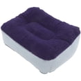thumbnail image 3 of LEEYNEER Inflatable Feet Rest Pillow Flocking PVC Foot Massage Stool Relax Cushion for Outdoor Travel (Grey & Blue), 3 of 8