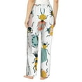 thumbnail image 3 of Sigee Colorful Insects Print Women's Soft Pajama Pants - Breathable and Comfortable Lounge Sleep Bottoms with Elastic Waistband and Pockets-, 3 of 9