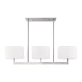 thumbnail image 2 of Livex Lighting Hayworth 3 Light Linear Chandelier in Brushed Nickel, 2 of 12