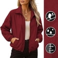 thumbnail image 4 of QQZ Women's Softshell Jacket Lined Insulated Hooded Water & Wind Resistant Coat for Outdoor Outdoor Jacket Hiking Waterproof S-3XL Women’s Jackets Fall Long Sleeve, 4 of 9