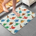 thumbnail image 4 of White Cartoon Dinosaurs Pattern Bathroom Rugs Mat,Non Slip Microfiber Bathroom Rug,Rubber Backing,Soft Bathroom Mats for Bathroom Floor,Tub and Shower,20x32in(50x80cm), 4 of 5