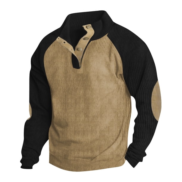 Spring And Autumn Men's Standing Collar Sweatshirt Is Outdoor Casual Sweaters Tops XL