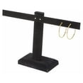 thumbnail image 2 of Drevy Black Velvet T-Bar Earring Display Stand Four Pair Earring Display Stand, 10.25" W x 6" H (Pack of 3), 2 of 2