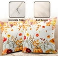 thumbnail image 5 of Pumpkin Maple Leaf Fall Pillow Covers Autumn Orange Fallen Leaves Floral Decorative Throw Pillow Covers 20x20 Set of 2 Seasonal Holiday Harvest Pillow Cases Thanksgiving Decor for Home Couch Sofa, 5 of 6