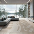 thumbnail image 2 of ODIKA 6'x9' Beige Cream Modern Abstract Geometric Washable Area Rug Contemporary Minimalist Striped Design Non-Slip, Easy Care, for Family Room, Living Mater Bedroom, 2 of 7