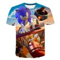 thumbnail image 3 of Sonic The Hedgehog Anime Harajuku 3D Camiseta con impresión digital Camisetas de verano para hombre y mujer Disfraces de cosplay para niños Camisetas Tops, 3 of 5