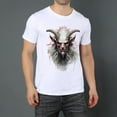 thumbnail image 2 of Men Oversize T-ShirtSkull（10） Summer Casual Short Sleeve Crew Neck Loose Tee Tops XS-5XL, 2 of 5