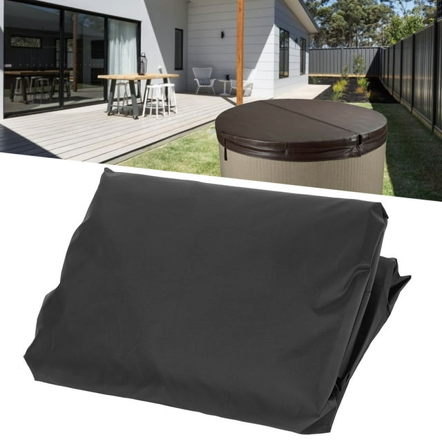 Couvercle de Bain à Remous Rond Extérieur Couverture de Bain à Source Chaude Imperméable à la Poussière