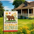 thumbnail image 5 of California Bear Flag Garden Flag with California Poppy Golden State Patriotic Republic Home Welcome Flags Front Porch Patio Decor Seasonal Flower CA Heavy Duty House Banner 12x18 Inch, 5 of 7