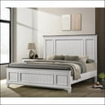 thumbnail image 5 of Bedroom Furniture Set 6-Piece King for Modern Farmhouse Bedrooms Weathered White Dark Gray Top | Wood | Standard Beds, 5 of 14