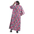 thumbnail image 3 of Satsuma Women's Long Kimono Robe with Pockets and Headwrap - African Print Trench Coat, 3 of 4