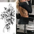 thumbnail image 1 of Pntutb Sketch Tattoos Stickers Abstract Stickers Rose Flowers, 1 of 2