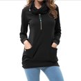 thumbnail image 1 of Sudaderas de mujer, jersey de manga larga, blusa suelta, prendas de vestir, tops Romacci Negro XXL, 1 of 7